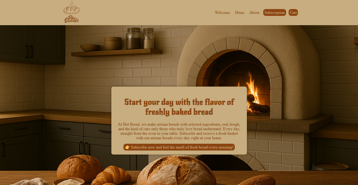 Bakery website project thumbnail