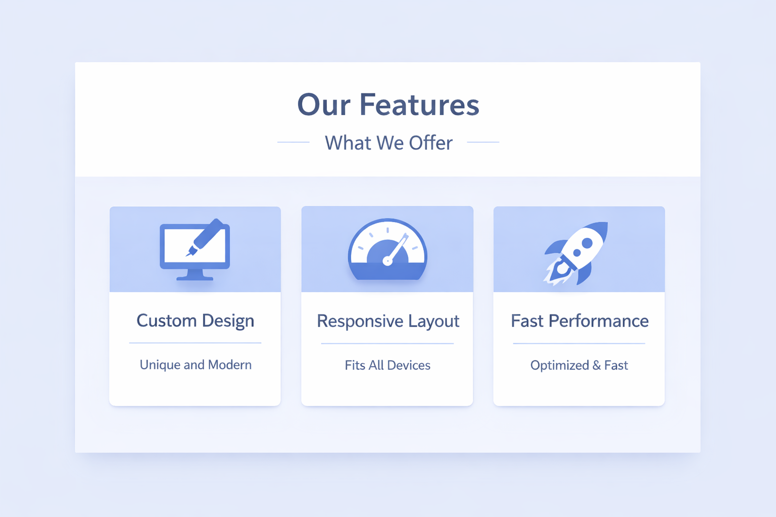 Responsive mobile website design example