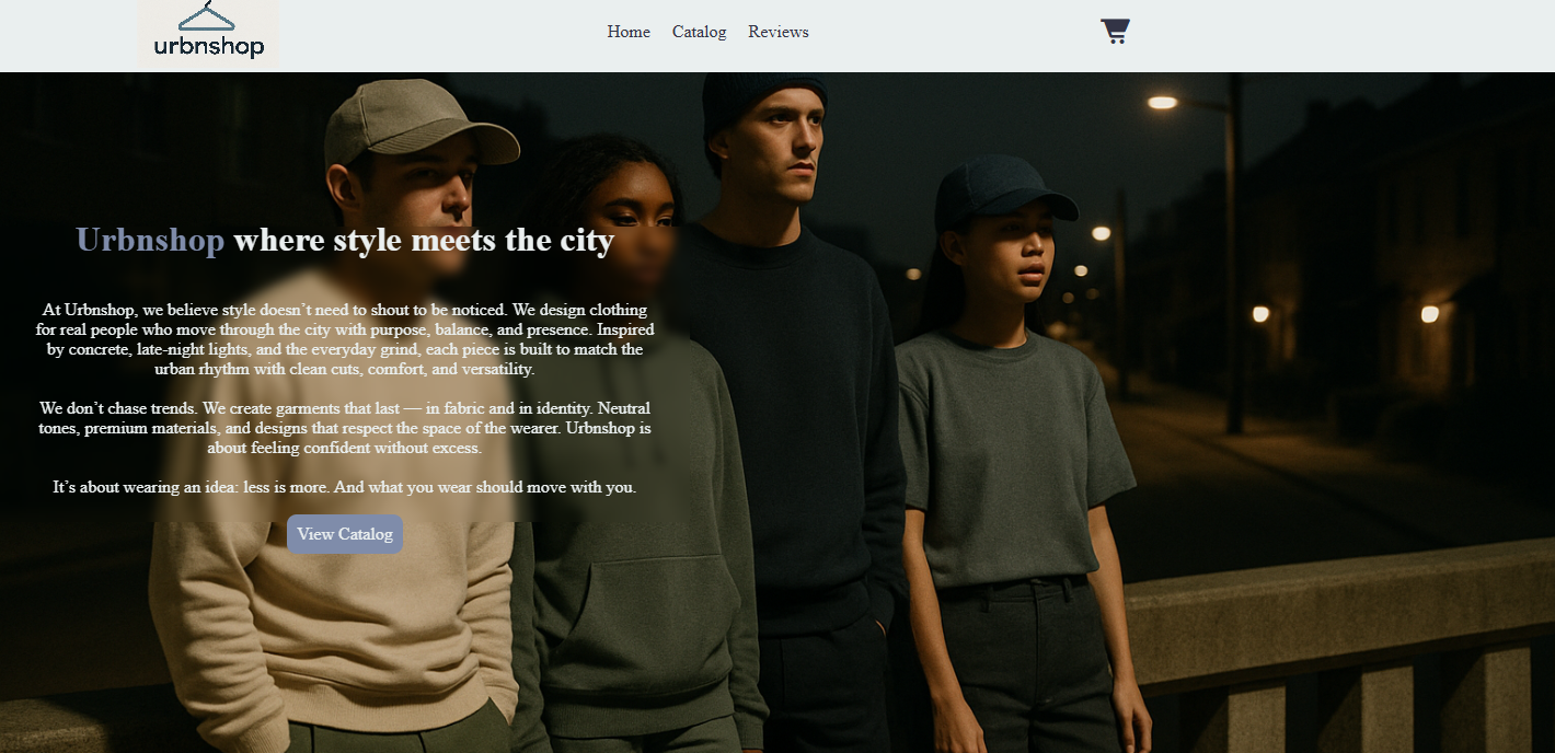 Clothing store website project thumbnail